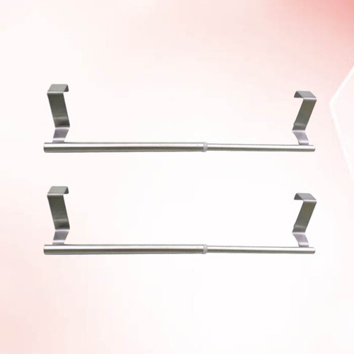 2 Stück Edelstahl Handtuch Aufbewahrung Ablage Flexible Bad Stange Handtuch Halter USA - Bild 10 von 11