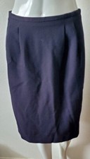 Vintage 90s Cc Courtenay Women's Black 100% Wool Skirt SZ 10 USA made