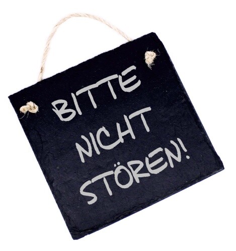 BITTE NICHT STÖREN Schild Schiefertafel graviert Türschild Deko Hinweisschild 11 - Bild 1 von 6