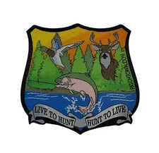 Live To Hunt, Hunt To Live - Fine Detailed Embroidered 3 inch Sew-on Patch