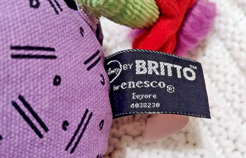 BRITTO Eeyore Plush Toy by Pop Artist Romero Britto Patchwork Colorful Disney - Picture 6 of 6
