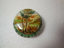 CASTELLI HAND PAINTED TRINKET BOX FROM ITALY SCENIC DESIGN