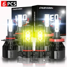 For Chevy Suburban Tahoe 2007-2014 6x LED Headlights + Fog Light Bulbs Combo Kit