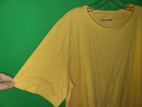 8006) NWOT EILEEN FISHER medium gold yellow tee t-shirt cotton crew neck new - Picture 6 of 8