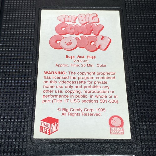 The Big Comfy Couch: Bugs And Hugs VHS Tape 1995 Time Life Kids Cartoon Show - Picture 8 of 8