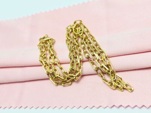Beautiful 18K Karat Solid Yellow Gold Cable Link Chain Necklace - 27.75" Length