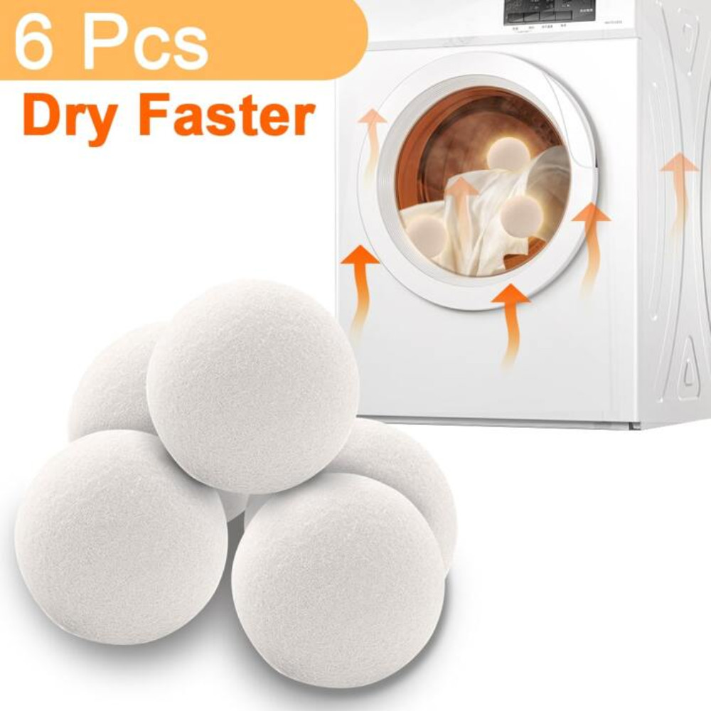 Bolas de Lana Reutilizables de 7 Cm Bolas de Secadora Hogar Lavandería Pactic...