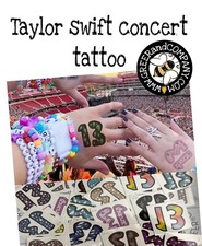 NEW Taylor Swift Press-on Fake Tattoos  13  /pack Of 5 Random Colored Tattoos