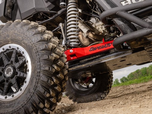 SuperATV Red High-Clearance Rear Trailing Arms for Honda Talon 1000X - Picture 4 of 6
