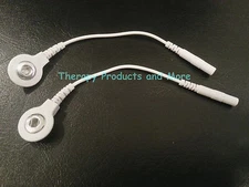 (2) Electrode Lead Wire SNAP-TO-PIN 2mm ADAPTERS Compatible w/TENS 7000 & 3000