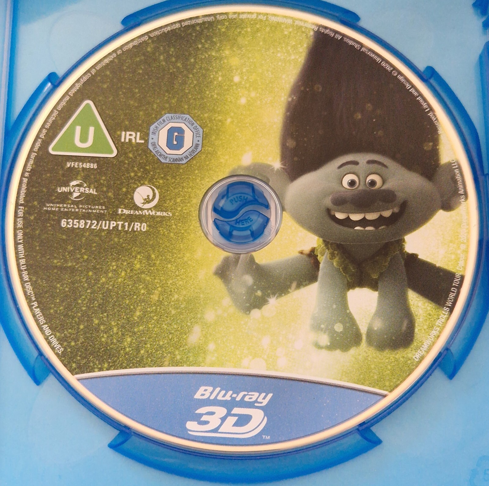 Trolls World Tour 3D BLU RAY DISC ONLY
