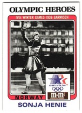 Sonja Henie 1983 M&M Co. 1980 Olympic Trading Card # 20