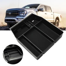 For Ford F-150 2015-2023 Center Console Armrest Organizer Box Tray Accessories