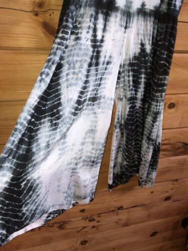 Sacred Threads Hippie Boho Festival Mudmee Wide Leg Tie Dye Cropped Pants Sz L - Picture 4 of 10