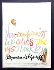 1960 Alexandra de Markoff Non-Conformist Lipstick Colors photo vintage print ad