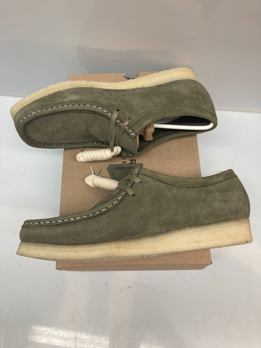 Clarks Mens Wallabee Pale Khaki Suede 26175710 size 9 | eBay