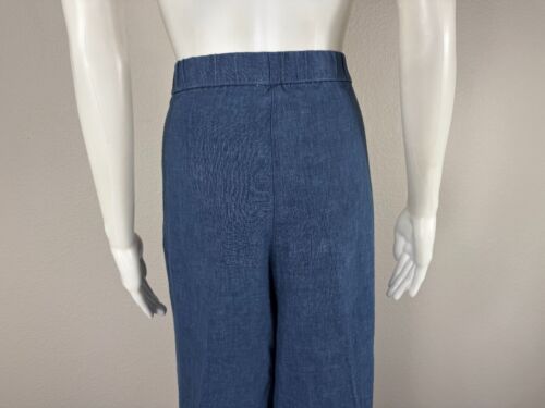EILEEN FISHER Pants Organic Linen Blue 'Denim' Pockets! Plus Size 2X Woman NTSF - Picture 5 of 8