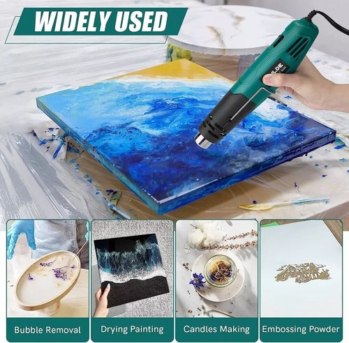 PRULDE Heat Gun Dual Temp, Mini Hot Air Gun 248℃-454℃ with one Nozzle - Picture 3 of 7
