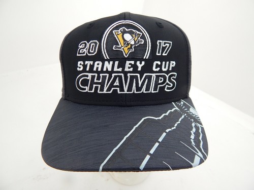 2017 Pittsburgh Penguins Stanley Cup Champions Reebok hat NHL ClimaLite Stitched - Picture 2 of 9