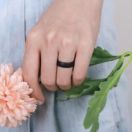 Silicone Ring Women 8 Pcs Breathable Womens Silicone Rubber Bands Wedding Rings - Picture 3 of 6