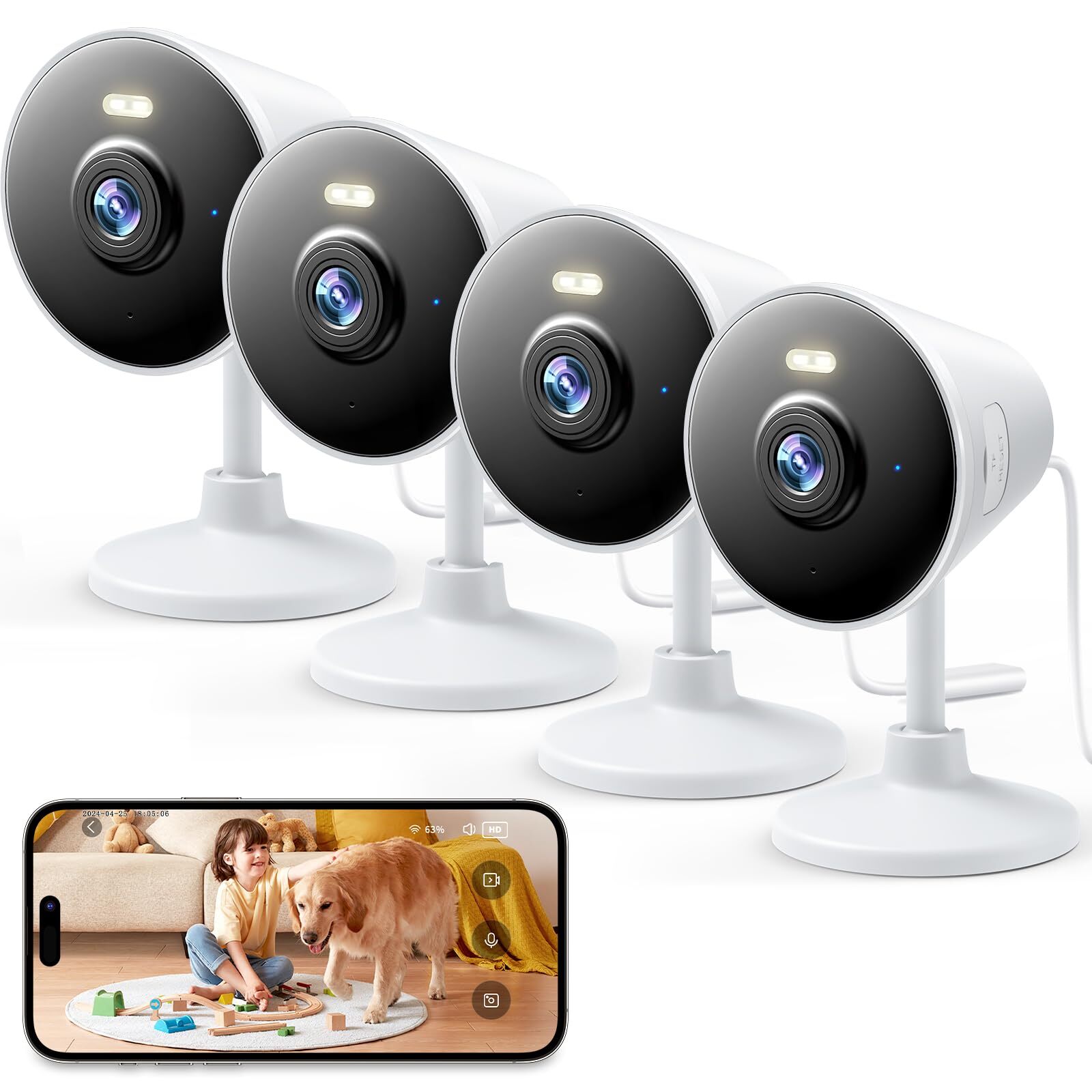 Security Camera Indoor Outdoor, 5G & 2.4G WiFi Cameras for Home, Baby/Elder/N...-image