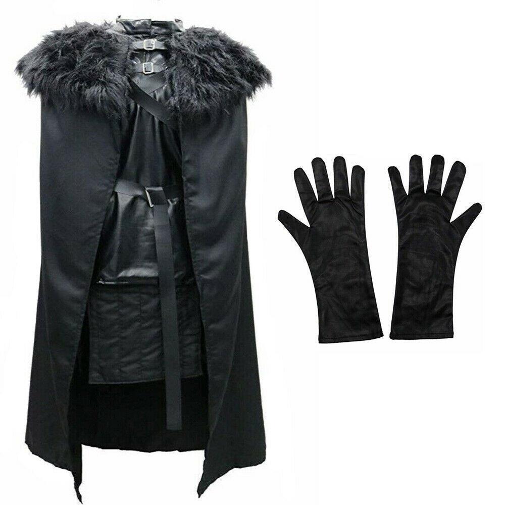 Game of Thrones Jon Snow Men Cosplay Halloween Costume Cloak Game of Thrones Jon Snow Men Cosplay Halloween Costume Cloak