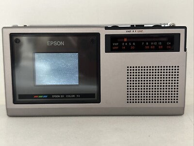 Epson Elf ET-10 LCD Portable Color TV Battery Operated w/Case
