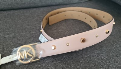 MICHAEL KORS ECHTLEDER DAMEN GÜRTEL ROSA MK-SCHNALLE GR.M - NEU