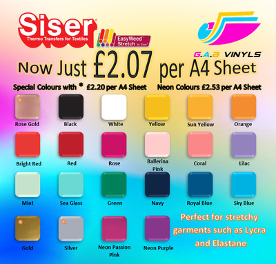 A4 Sheets-Siser EasyWeed Premium HTV Vinyl Iron ON//Heat Press//Cricut//Silhouette//Scan /& Cut Teal