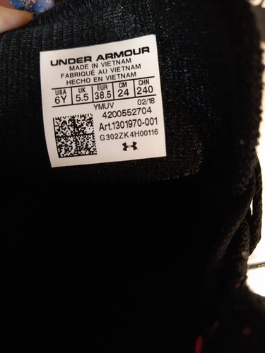 Under Armour Shoes Youth Size 6 Grade School Kickit2 Splatter Mid Top Shoes - Picture 5 of 8