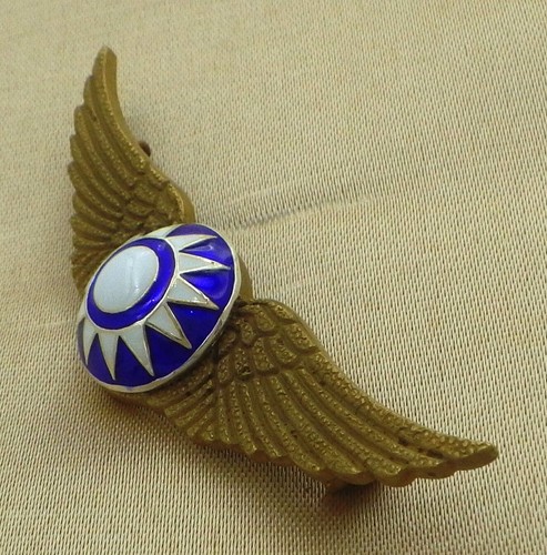 CHINESE PILOT WING BADGE // FLYING TIGER AVG / USAF WW2 VERSION 1 - Picture 3 of 4