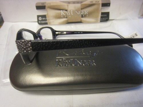 KAY UNGER EYEGLASSES FRAME K113 PURPLE 53-16-135 WITH CASE NEW & AUTHENTIC - Picture 3 of 5