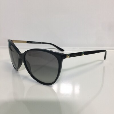 NIB Versace VE4260 GB1/11 Black Plastic Woman Grey Gradient Sunglasses