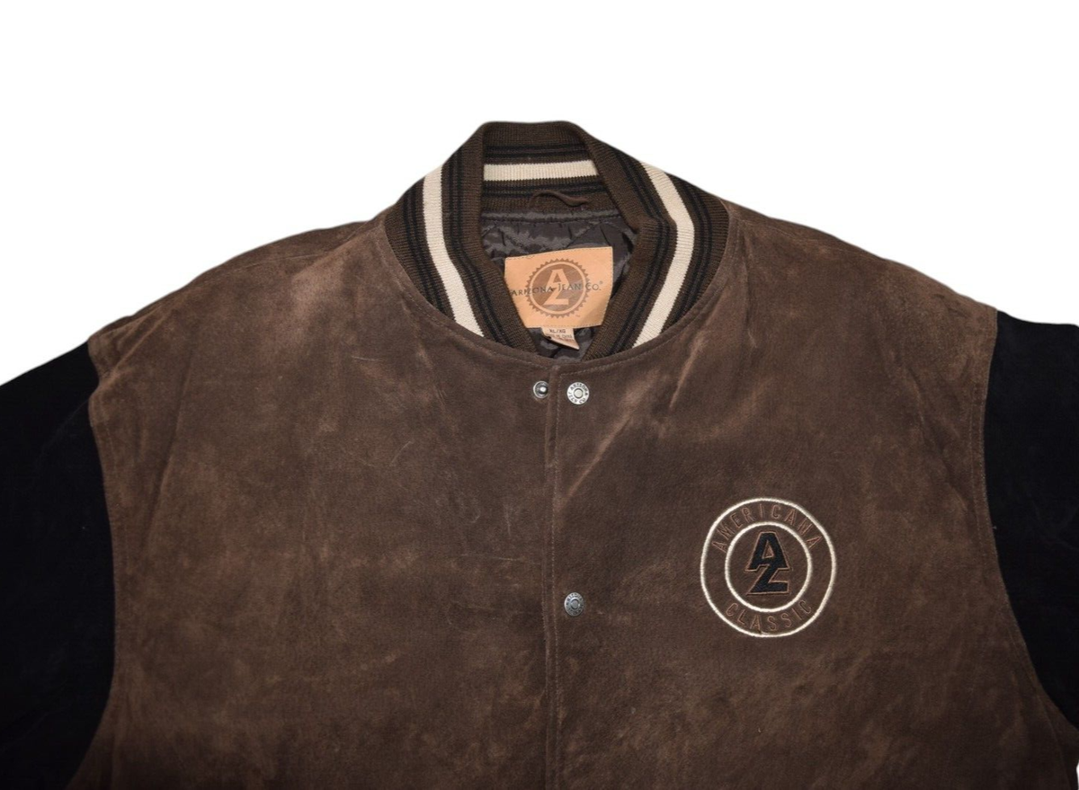 Arizona Jean Co Jacket Mens XL Brown Suede Leather Coat