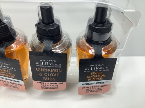 Lot of 4 Bath & Body Works Wallflower Plug Refill .8oz Cinnamon Pumpkin Apple - Picture 4 of 4