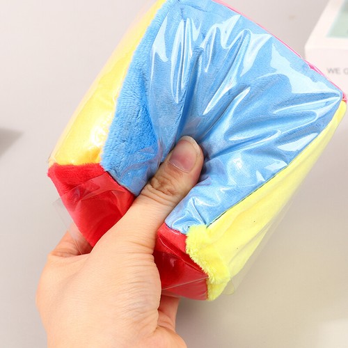 Insertable Card Square Plush Toy 10cm Cube Plastic Film Sponge Dice ...