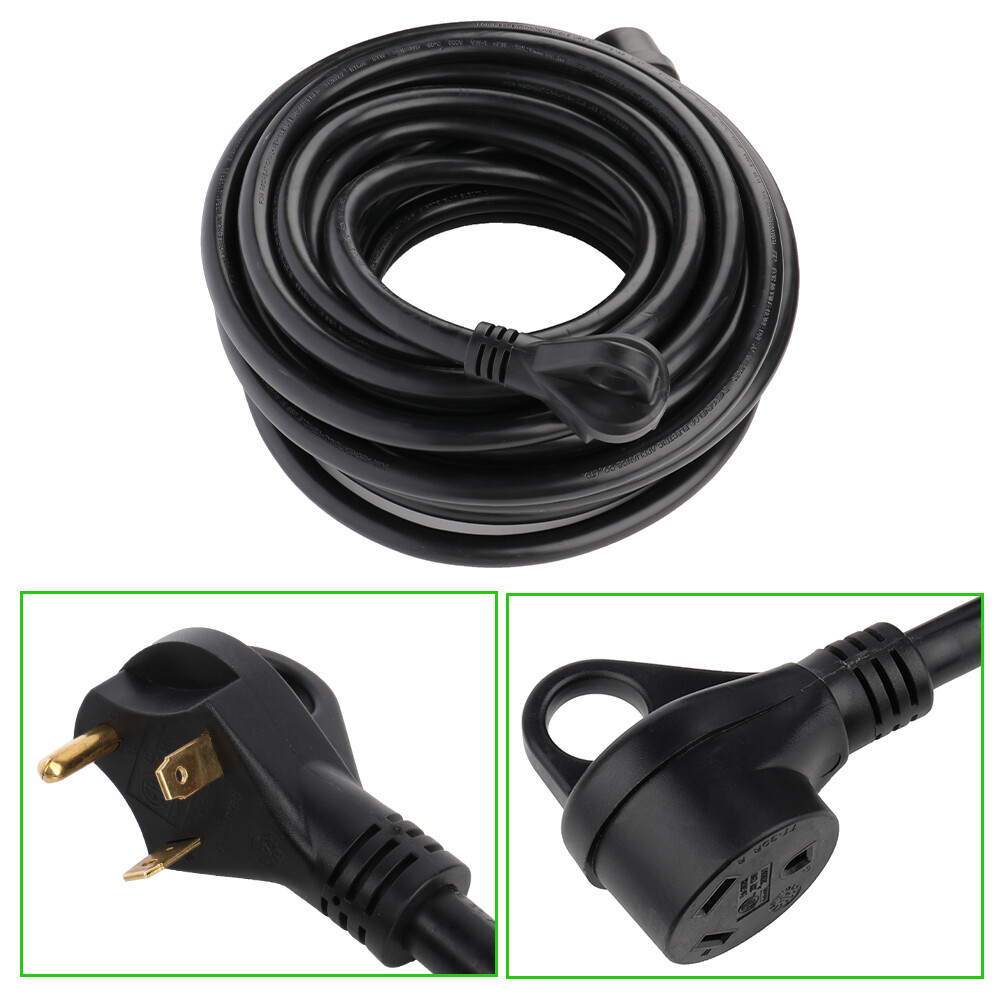 50 Ft 30 Amp RV Extension Cord TT-30 Power Supply Cable Fit for Motorhome Camper