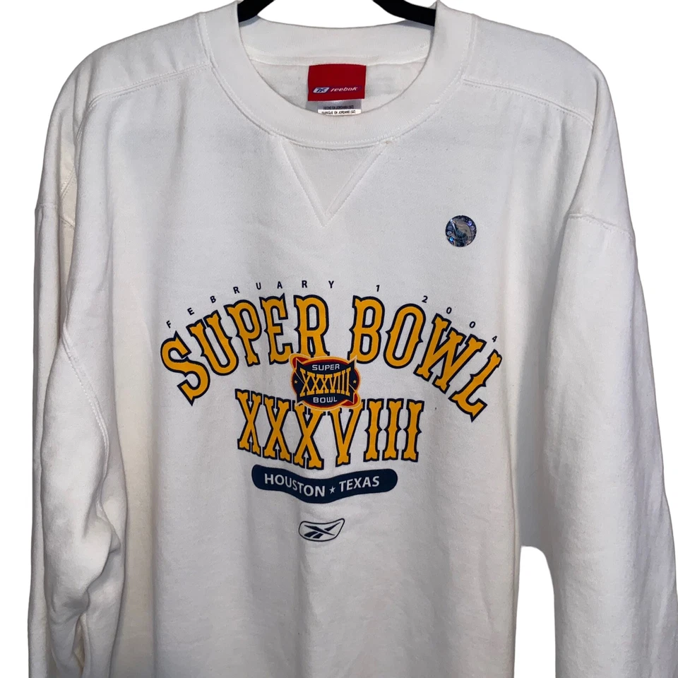 Sudadera NFL Para Hombres 2XL Super Bowl 38 Patriots Panthers Houston Texas Fútbol Foto 3 de 4