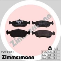 Zimmermann BremsbeläGe Bremsbelegsatz Vorne FüR Fiat Panda Van Lancia Ypsilon