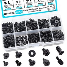400PCS Computer Screws Assortment Kit, Motherboard Standoffs Screws PC Screws