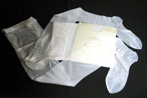 Collant Gerbe Gerclub Bouquet 15 Deniers Blanc - Taille 3 (9½) - Neuf Avec étiquettes - Fabriqué En France