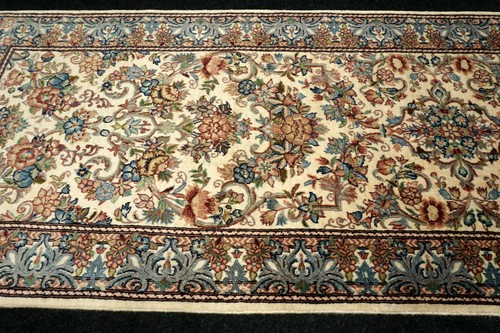 Oriente Alfombra Ghom 256 X 81CM Ghoum Cachemir Kashmir Beige Anudada a Mano - Imagen 8 de 11