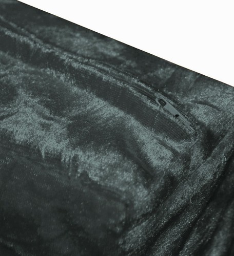 Mv17 Dark Gray Crushed Velvet Sofa Seat Patio Bench Cushion Bolster Cover/Runner - Picture 7 of 51