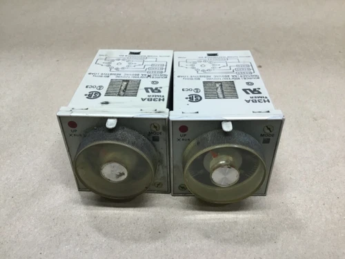 Lot Of 2 Omron H3BA Timer Relays #47B45