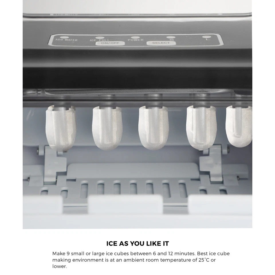 Vevare Portable Ice Maker Machine Ice Cube Tray 12kg Bar Countertop Stainless - image 3 of 4