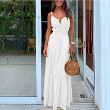 Beach Party Sleeveless Long Size Summer Womens Sundress Dress Plus Ladies Maxi