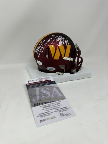 JOE GIBBS JOE THEISMANN SIGNED AUTOGRAPH MINI HELMET WASHINGTON REDSKINS PSA COA - Picture 2 of 8