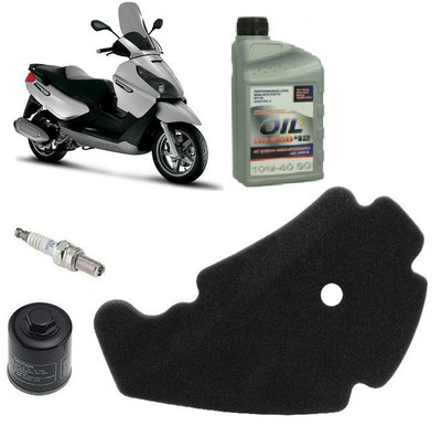 Kit De Révision Courroie, Filtre, Bougie, Huile Pour Piaggio X7 125 / Evo (2008-2011) - Neuf