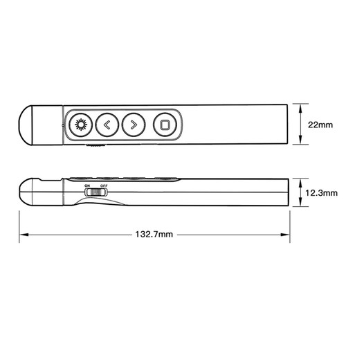 Presentation Pointer 2.4G Demonstration Pen R9Z2 - 第 12/12 張圖片