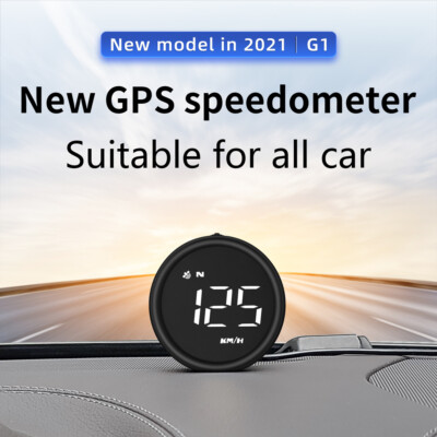Round Digital Speedometer Round HUD Car Digital Speedometer Head Up Display Alarm Smart GPS ...